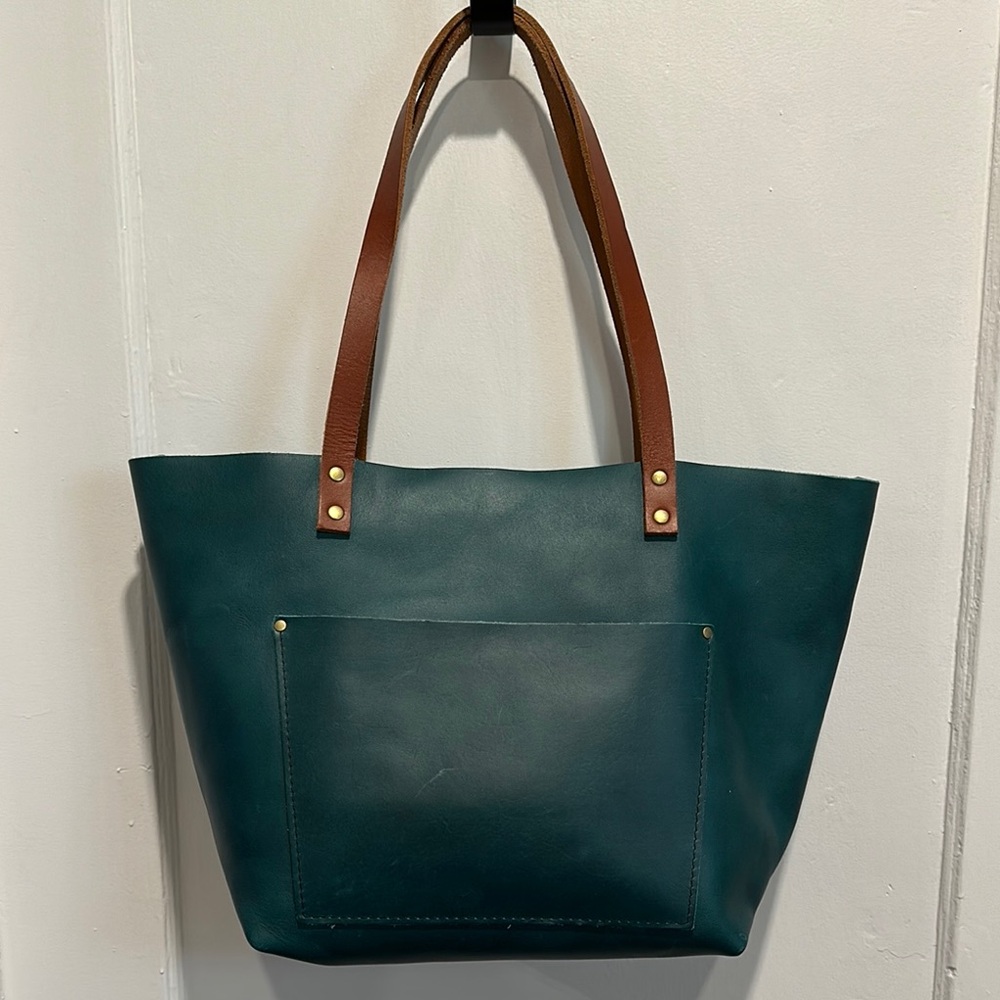 Portland leather large Caribbean tote